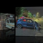 सांगवी फाटा येथे पीकअप जीप व मोटर कारचा अपघात ; दोन गंभीर जखमी.  