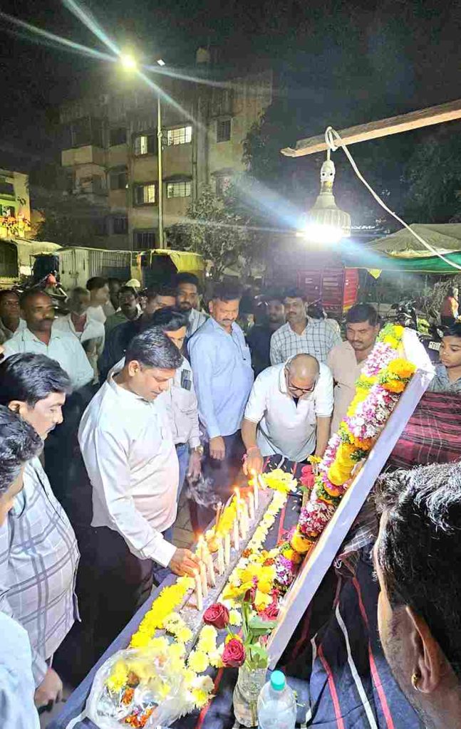 साई चौकातील भाजी विक्रेते यांच्या कडून स्व.आमदार लक्ष्मणभाऊ जगताप यांना भावपूर्ण श्रद्धांजली देण्यात आली